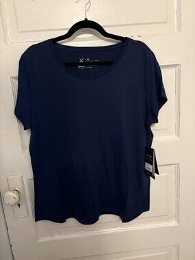 NWT Ibex Naturalist 100% Wool Women's Low Crew XL Navy